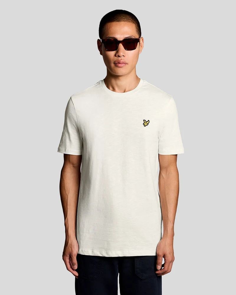 Lyle & Scott Herr T-shirt i fin bomull | Glass