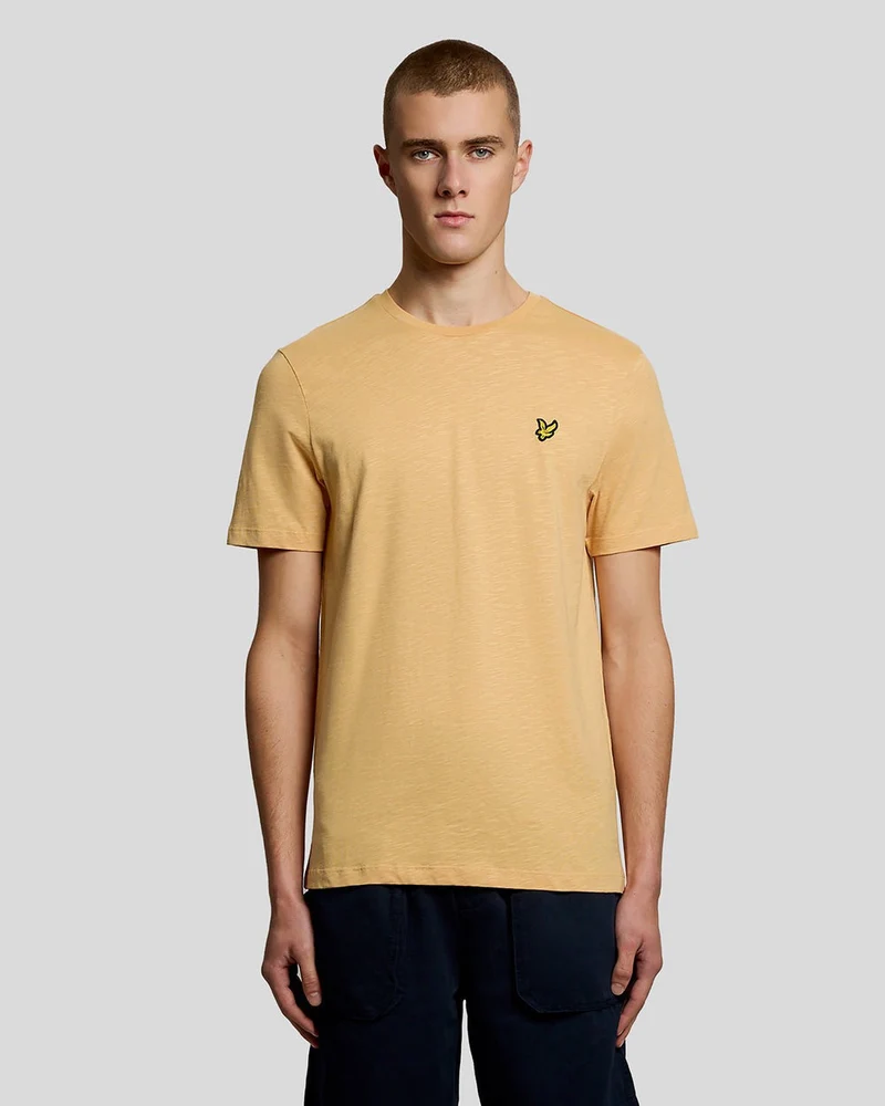 Lyle & Scott Herr T-shirt i fin bomull | Honeycomb Gul