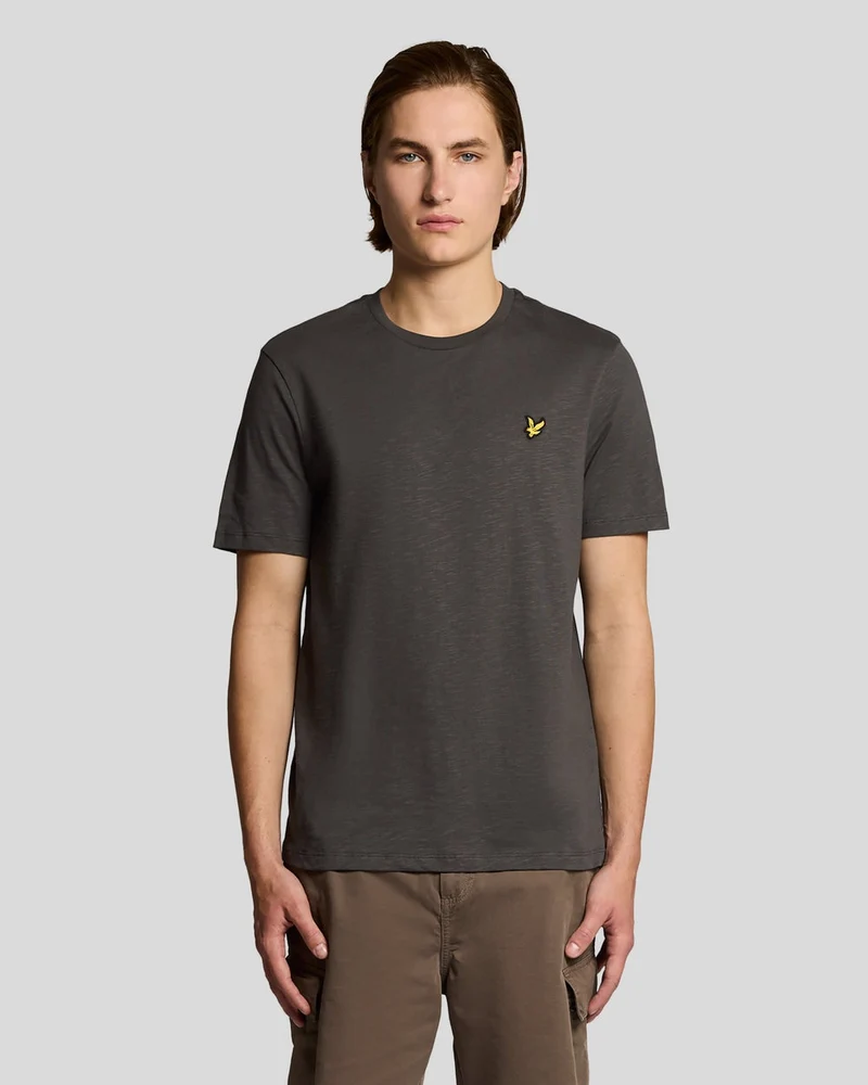 Lyle & Scott Herr T-shirt i fin bomull | Gunmetal