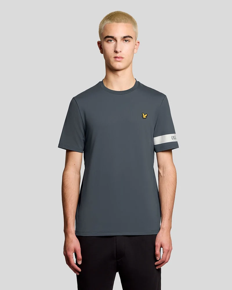 Lyle & Scott Herr T-shirt med sportärmdetalj | Turbulens