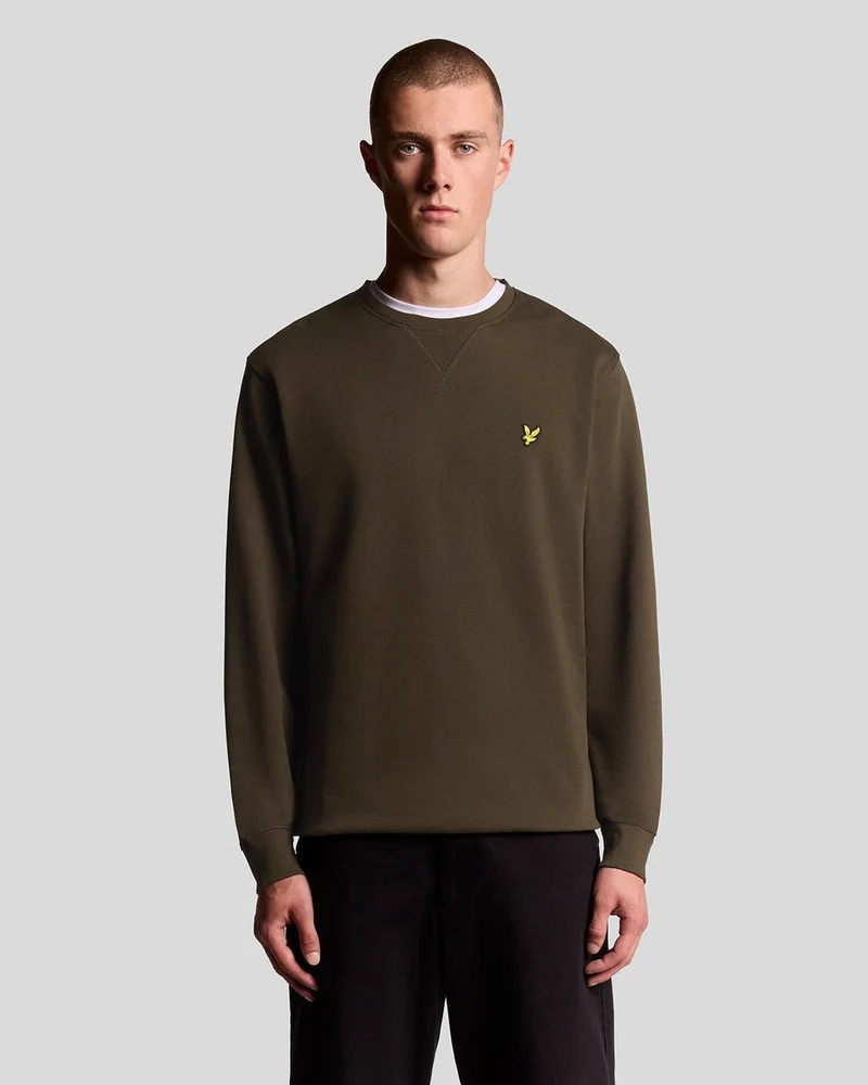 Lyle & Scott Herrtröja med rund hals | Olivgrön