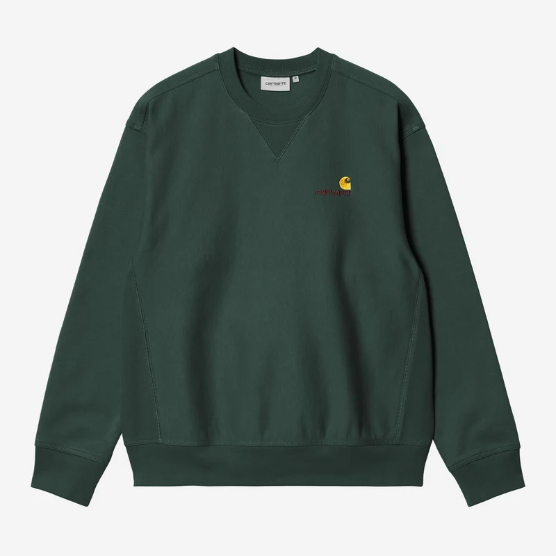 Carhartt WIP Herr American Script Träningstopp | Grönkålsgrön
