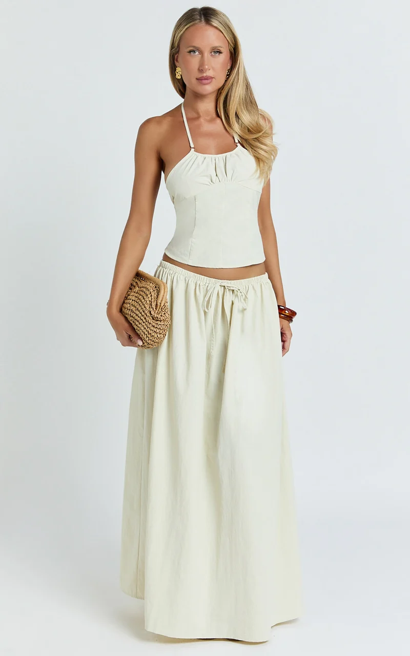 Lioness - Sweet Escape Maxi Skirt in Oyster