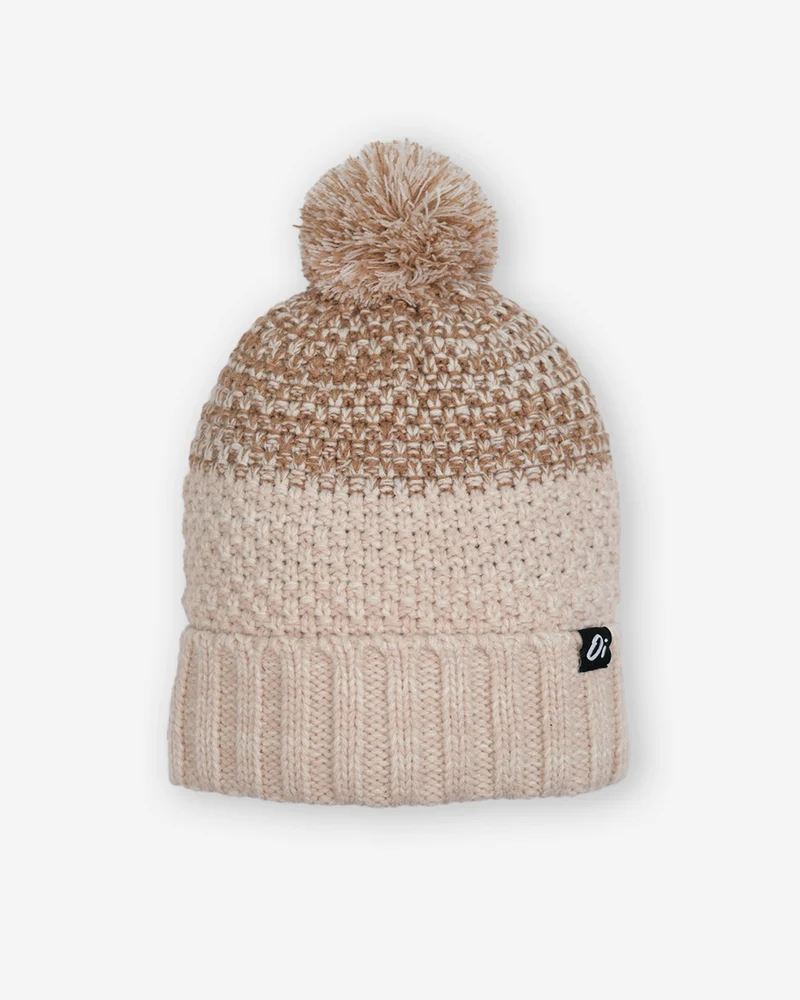 Outside In Blekt Pom Pom-hatt | Havrefärgad toning