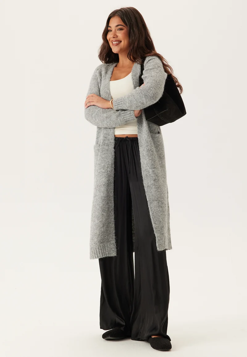 Objmilu Ls Lo Long Knit Cardig