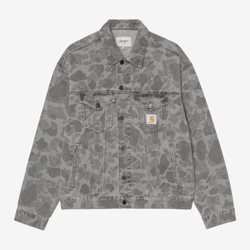 Carhartt WIP Herr Duck Helston Jacka | Svart Kraftig Blekt