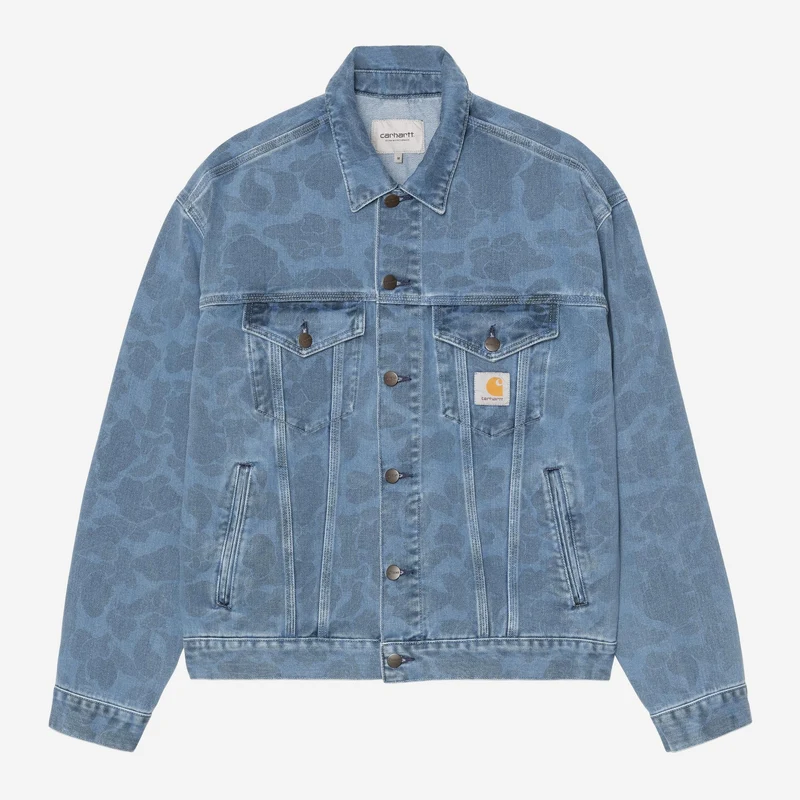 Carhartt WIP Herr Duck Helston Jacka | Blå Blekt