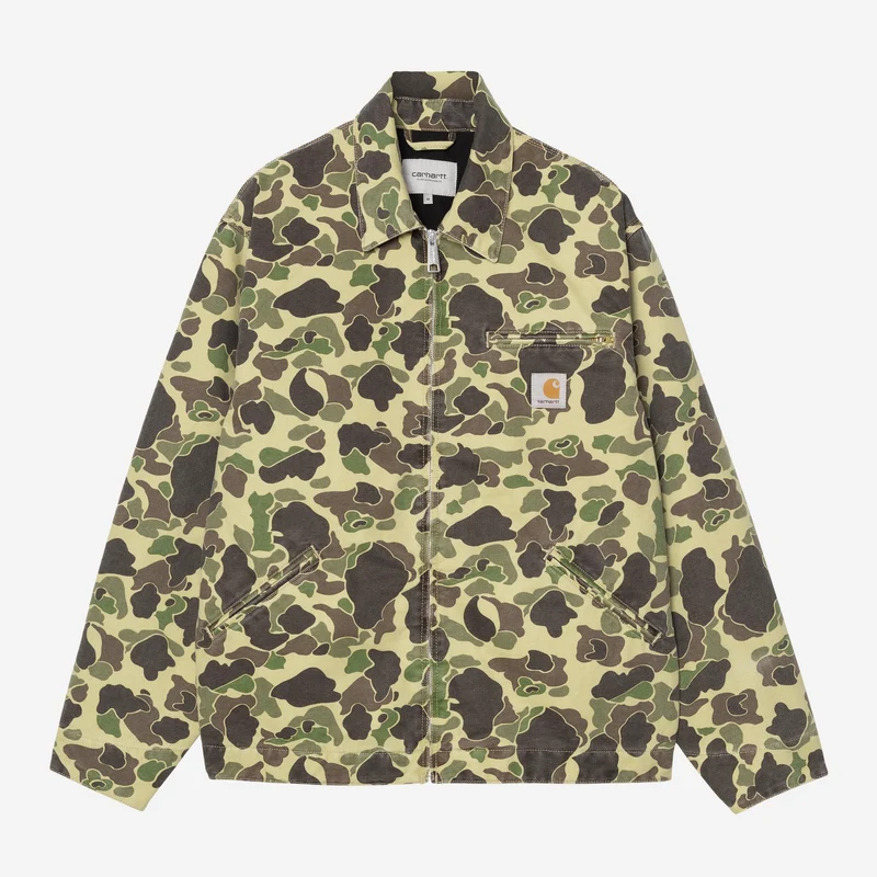 Carhartt WIP Herr Duck Detroit Jacka | Camo Duck Green / Porphyry