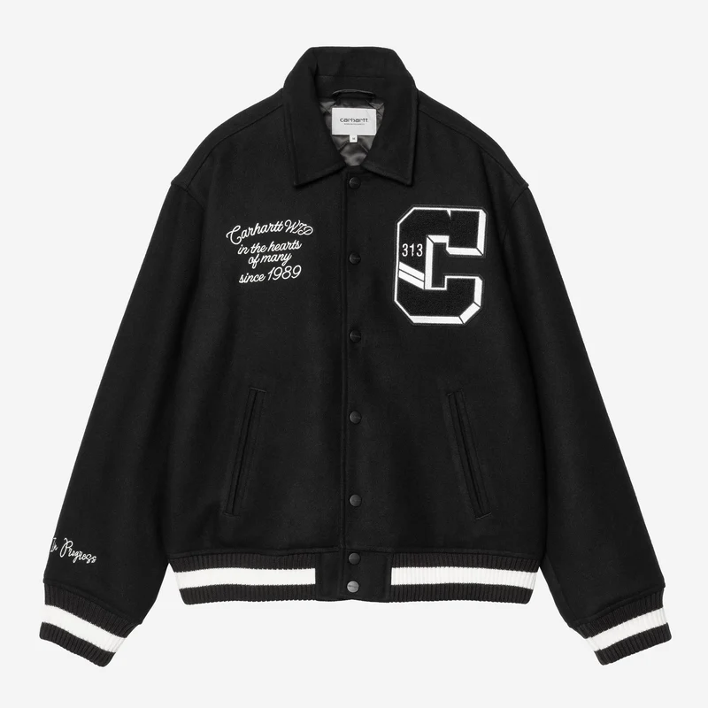 Carhartt WIP Herr Varsityjacka i världsklass | Svart