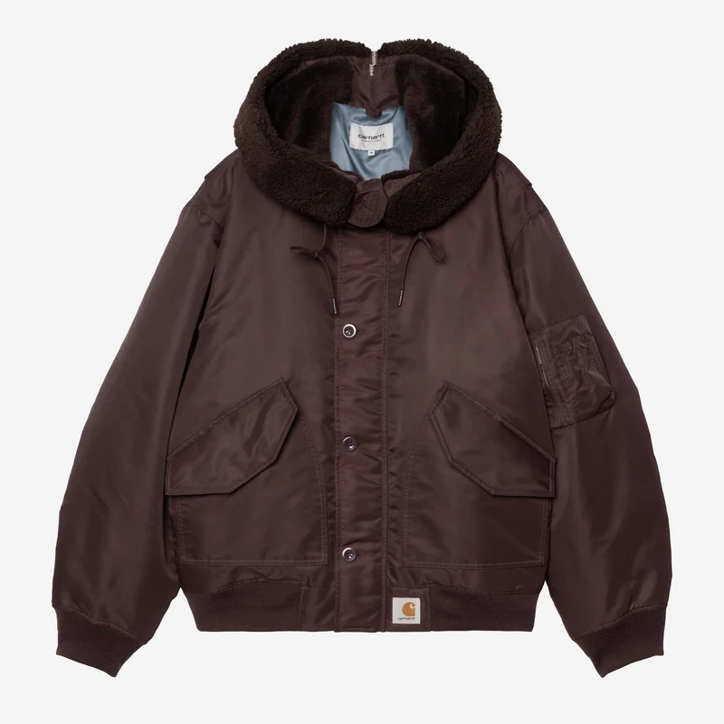 Carhartt WIP Herr Oltera Bomber Huvjacka | Palisander / Angelite