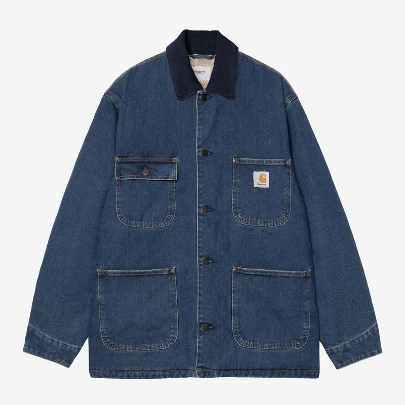Carhartt WIP Herr OG Chore Maitland Jeansjacka | Blå / Mörk Marinblå Stentvättad