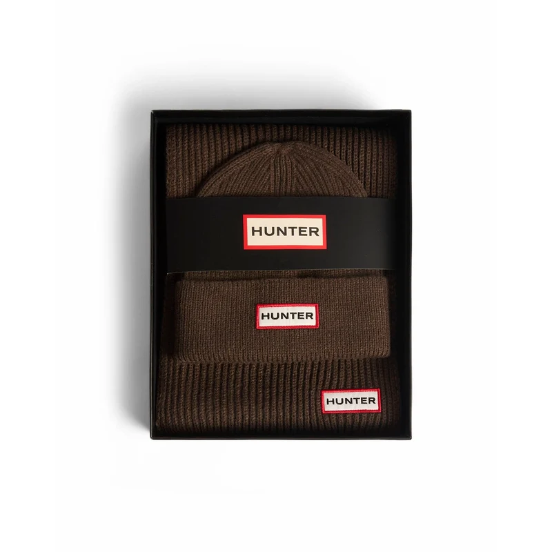 Hunter Jura Halsduk Och Mössa Box Set | Chokladbrun