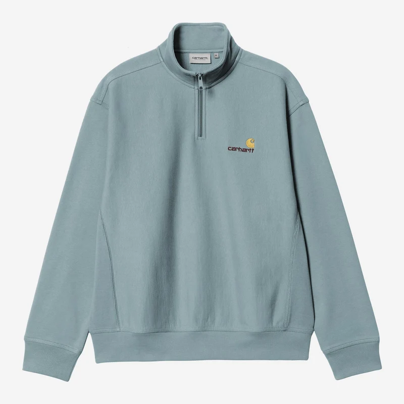 Carhartt WIP Herr Halv dragkedja American Script Träningströja | Citadell