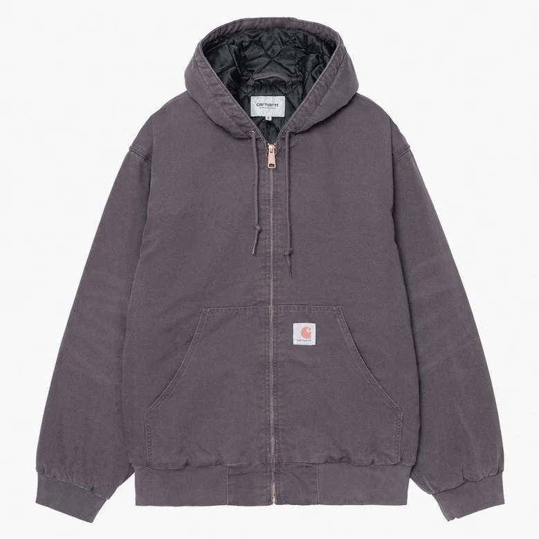 Carhartt WIP Herr OG Active Stenfärgad canvasjacka | Grafit