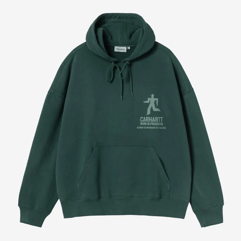 Carhartt WIP Herr Distance Sweat-hoodie | Mörk granstenfärgad