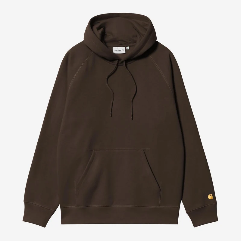 Carhartt WIP Herr Chase Hoodie | Tobak / Guld