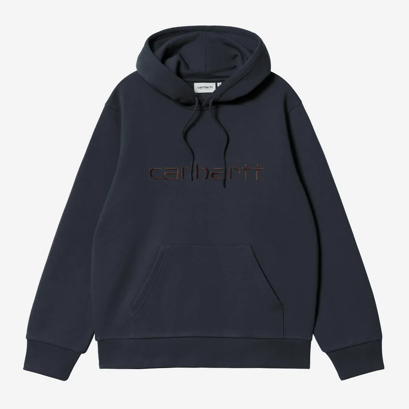 Carhartt WIP Herr Carhartt Hoodie | Djup Natt / Palisander