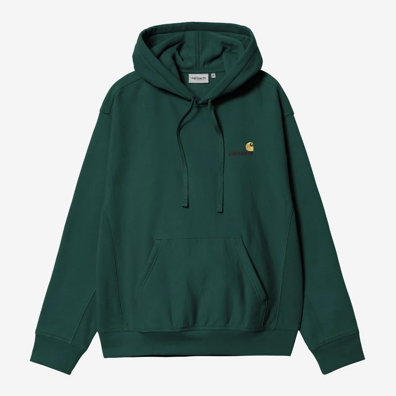 Carhartt WIP Herr American Script Hoodie | Mörk gran
