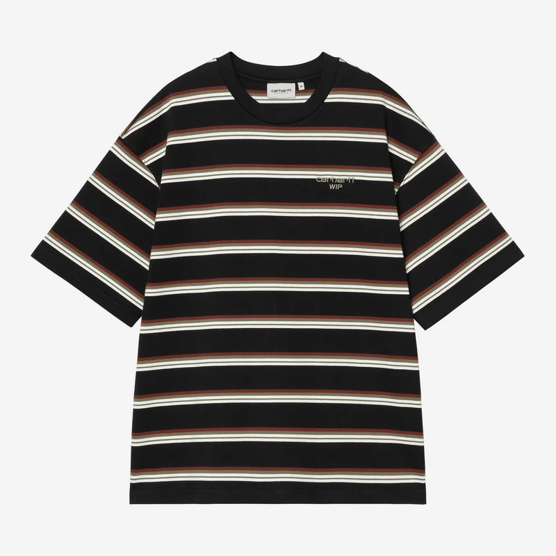 Carhartt WIP Herr Holm Randig T-shirt | Svart