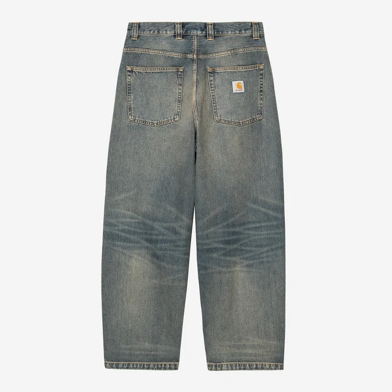 Carhartt WIP Herr Brandon Smith Jeansbyxor | Blå Slitna Tvättade