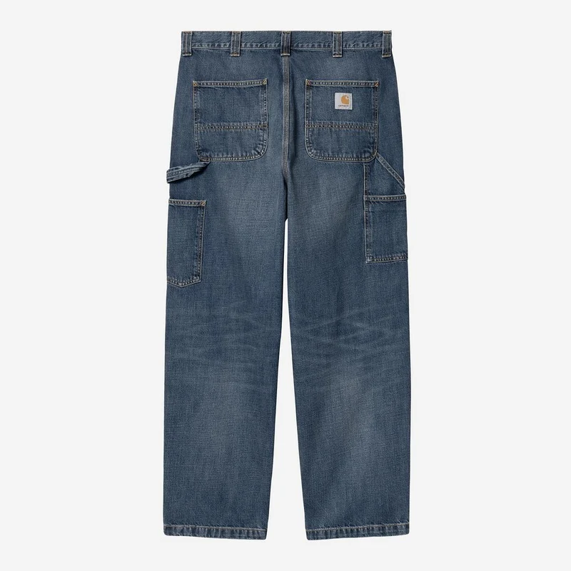 Carhartt WIP Herr OG Single Knee Camano Denimbyxor | Blå Mörk Begagnad Tvättning