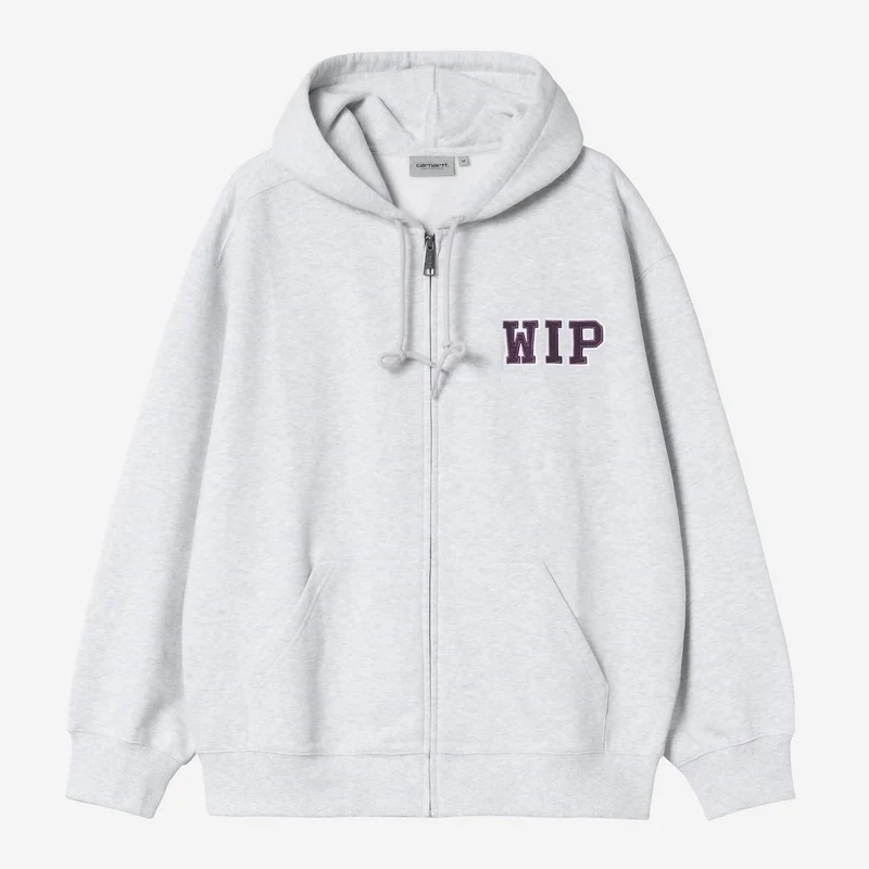 Carhartt WIP Herr Mini WIP Dragkedja Fram Hoodie | Ash Heather