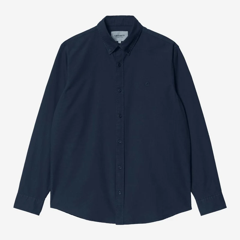 Carhartt WIP Boltonskjorta herr | Mörkblå, garmentfärgad