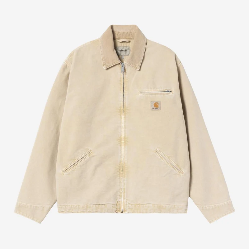 Carhartt WIP Detroit Jacka Herr | Dusty Hamilton Brun Chalk Wash
