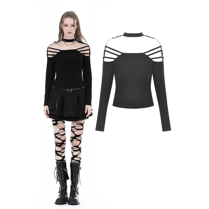 Punk off Shoulder-spänne för damer