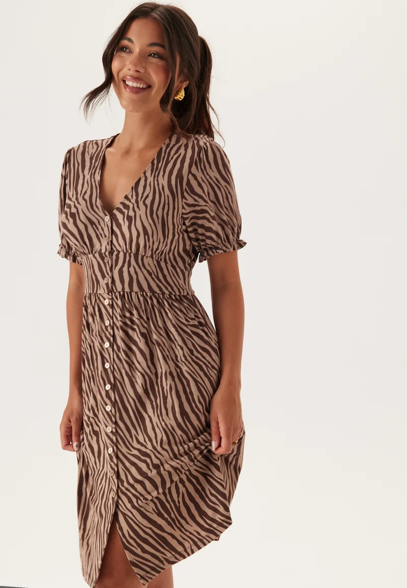 Soft Short Button Dress