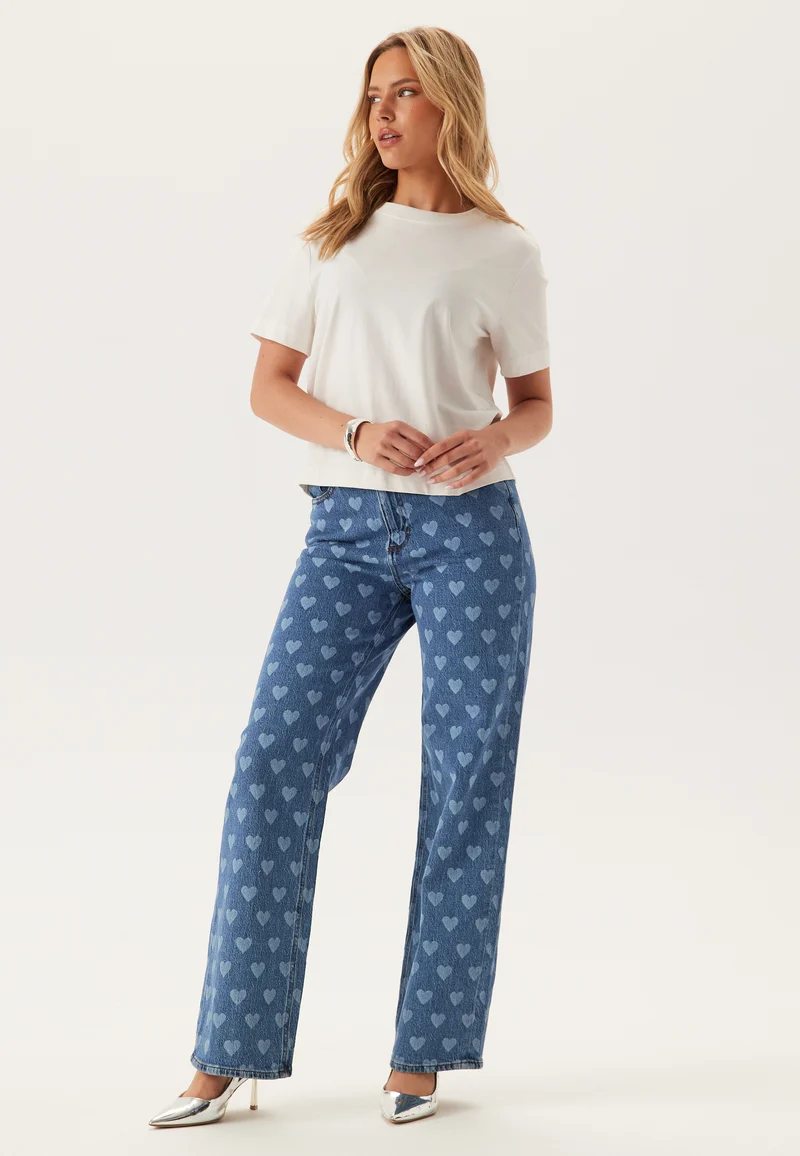 Vmtessa Hr Wide Jeans Print