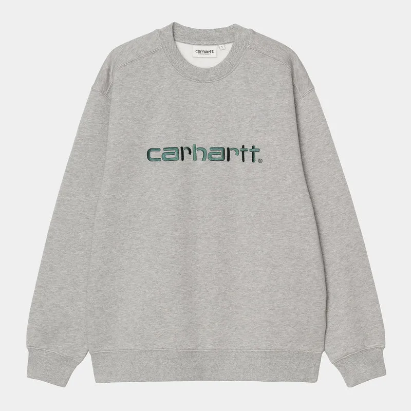 Carhartt WIP Kvinnor Carhartt Träningströja | Grå Ljung / Mörk Gran