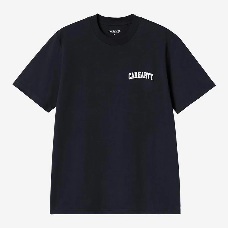 Carhartt WIP Herr T-shirt med universitetsmotiv | Djup natt