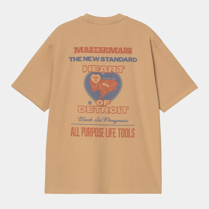Carhartt WIP Herr Arcan Heavy Stone Wash T-shirt | Dusty Hamilton Brown