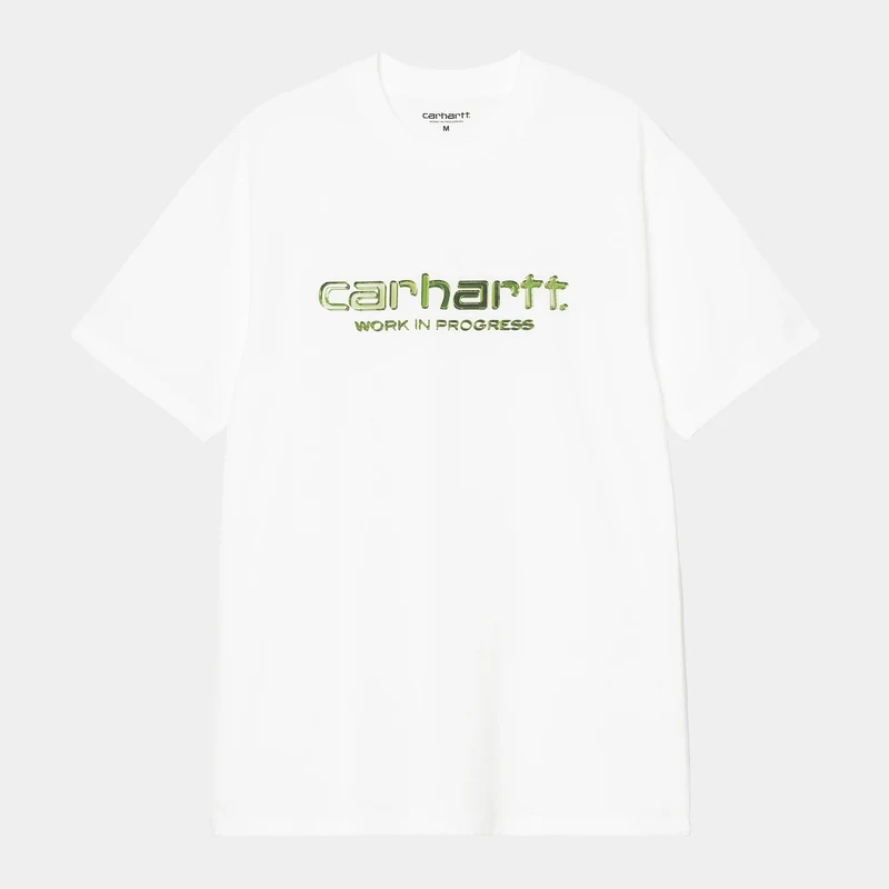 Carhartt WIP Herr T-shirt med solskyddsmönster i krom | Vit