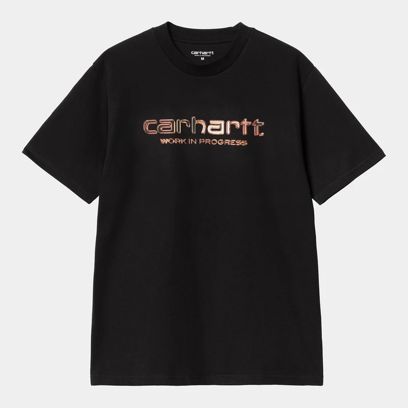 Carhartt WIP Herr T-shirt med solskyddsmönster i krom | Svart