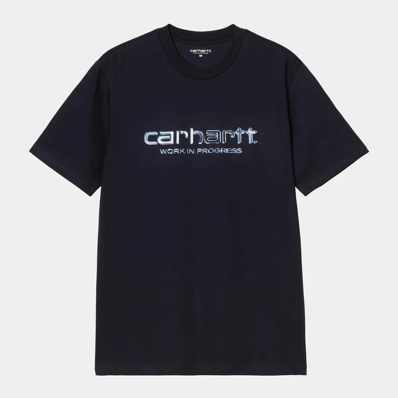 Carhartt WIP Herr T-shirt med Solar Chrome-motiv | Mörkblå
