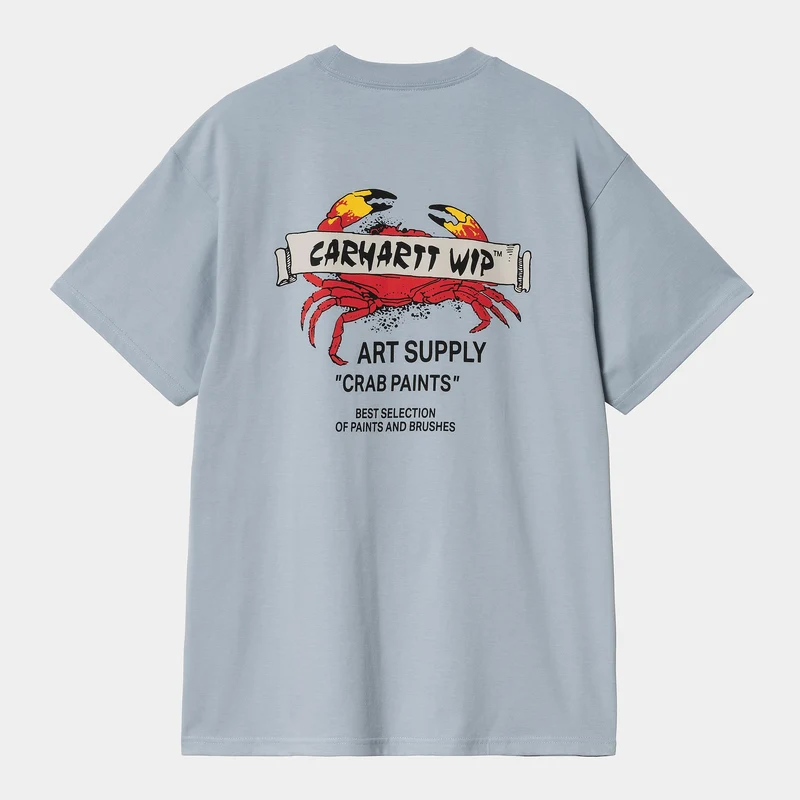Carhartt WIP Herr T-shirt med krabbafärg | Frostad blå
