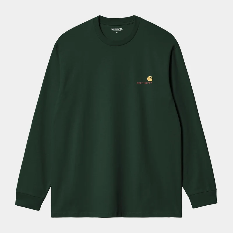 Carhartt WIP Herr American Script Långärmad T-shirt | Barrträd