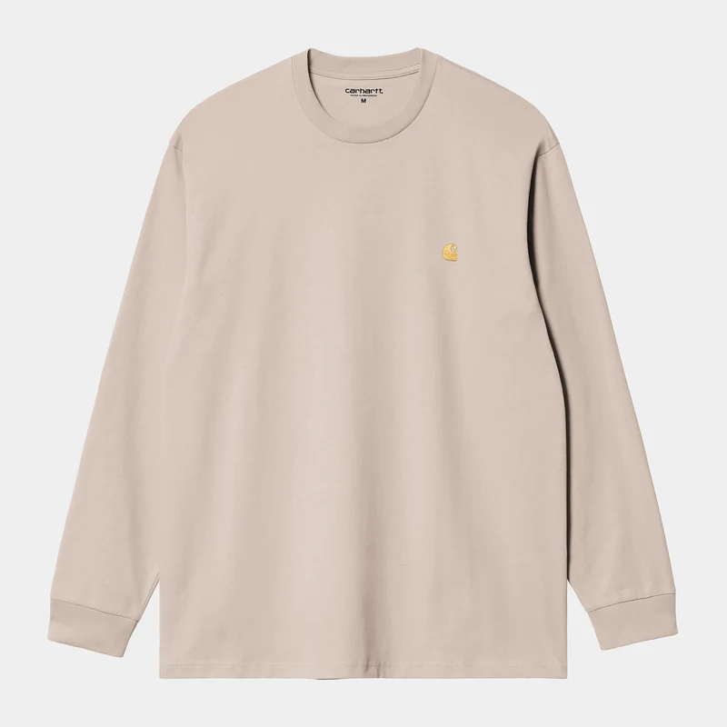 Carhartt WIP Herr Chase Långärmad T-shirt | Dammig Beige