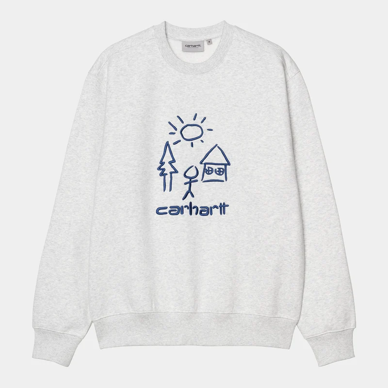 Carhartt WIP Mästerverkströja för män | Ash Heather