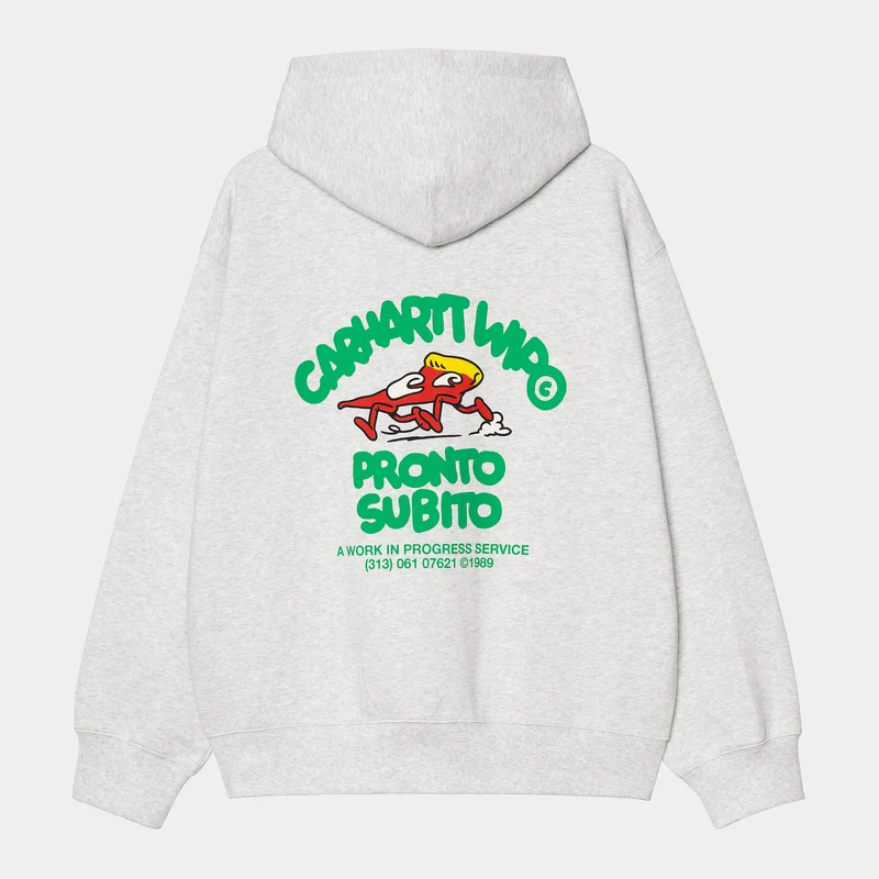 Carhartt WIP Pronto-huvtröja för män | Ash Heather