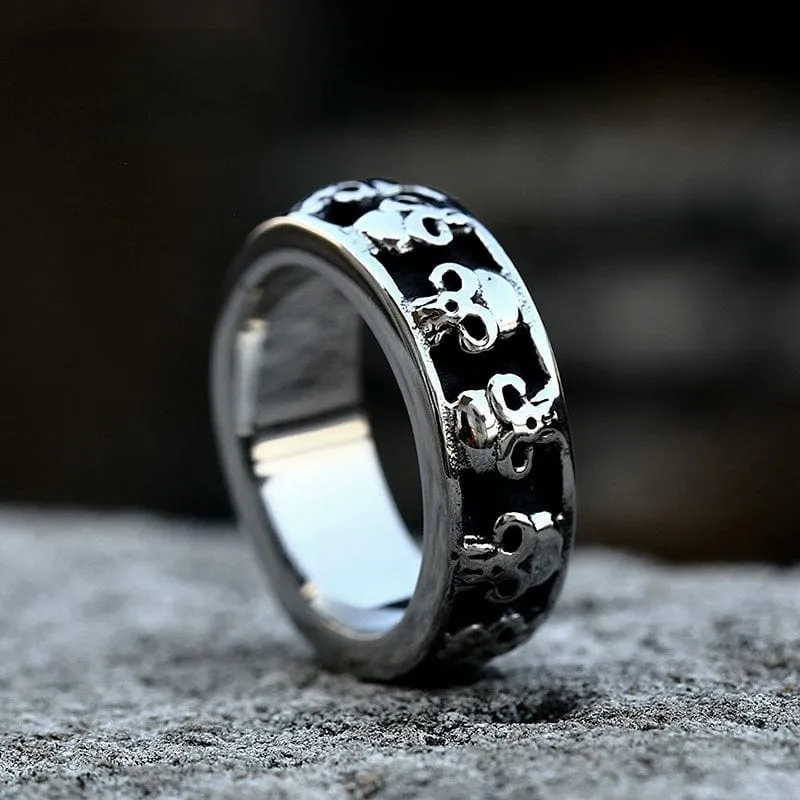Punk Skulls Ring för män