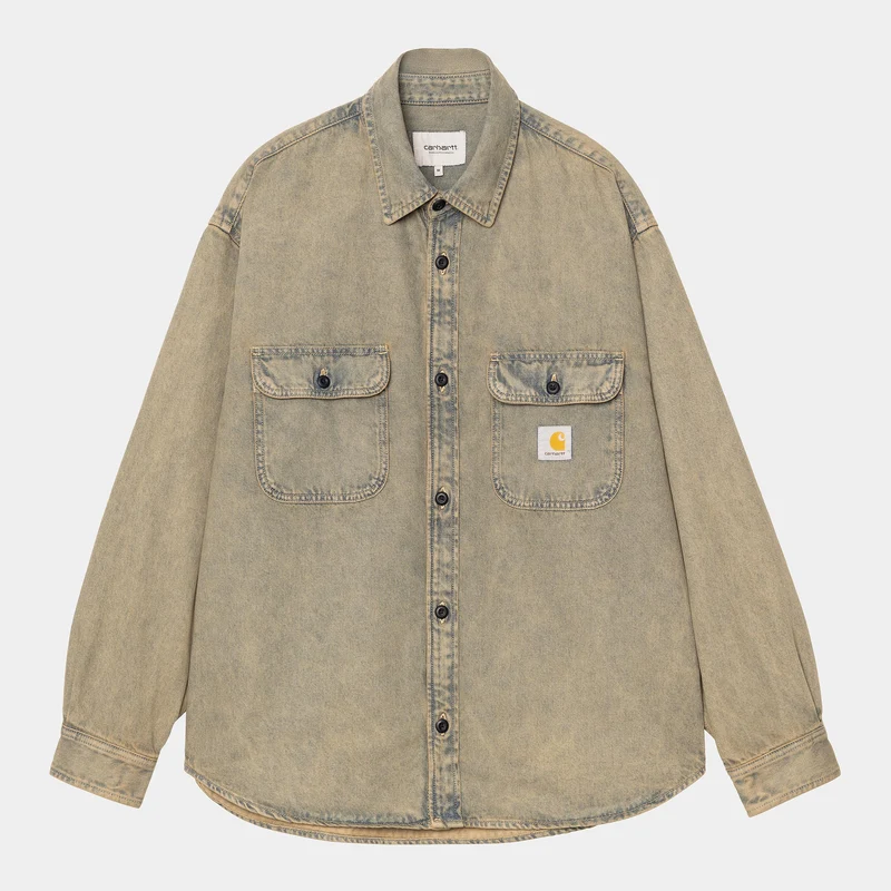 Carhartt WIP Tigan skjortjacka herr | Blå / Läderfärgad