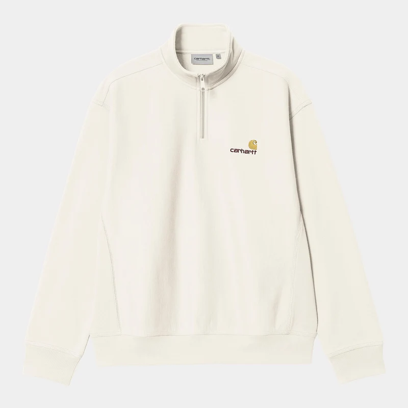 Carhartt WIP Herr Halv dragkedja American Script Träningstopp - Vaxad