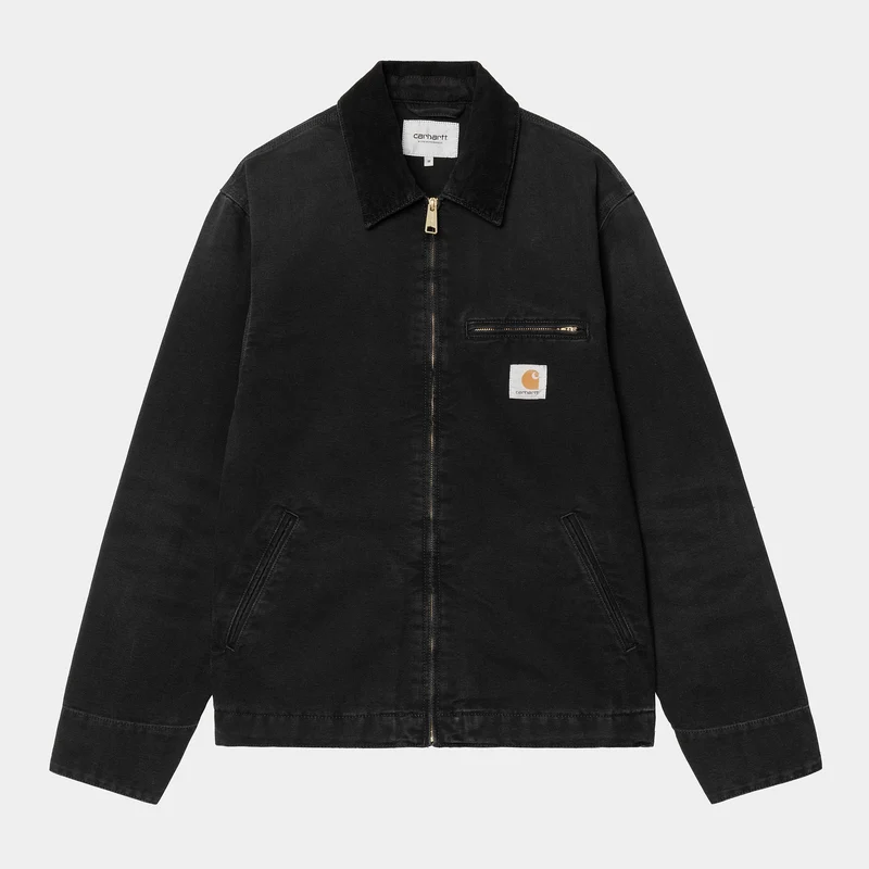 Carhartt WIP Herr Detroit Jacka - Svart Sten Canvas