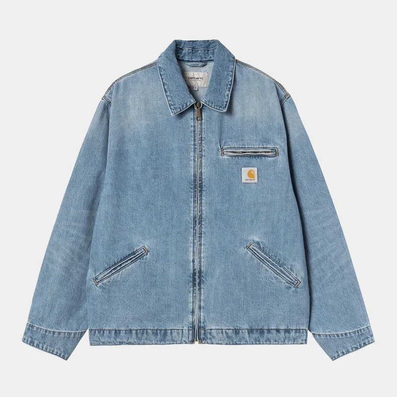 Carhartt WIP Herr OG Detroit Camano Jeansjacka - Blå Burst Wash
