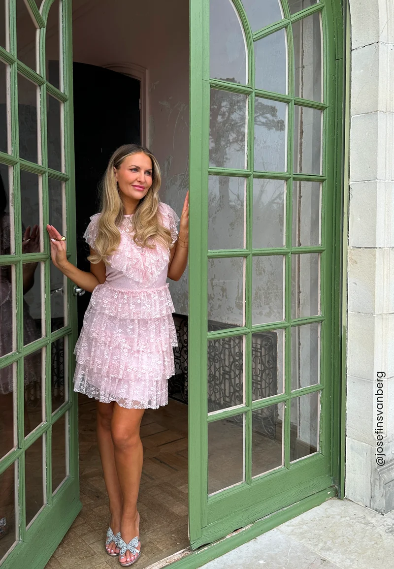 Lace Frill Short Dress
