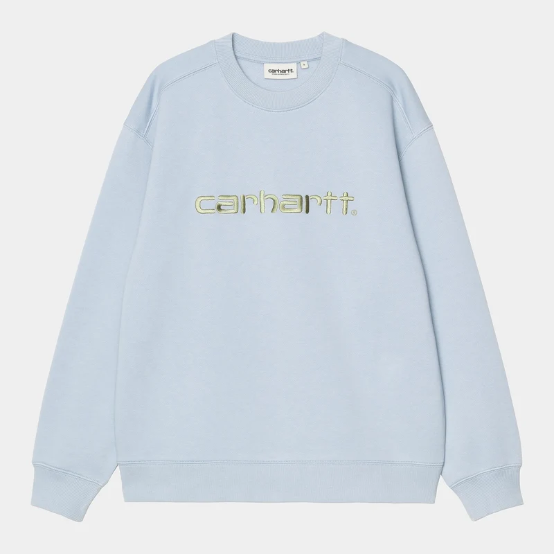 Carhartt WIP Kvinnor Carhartt Träningströja | Blå dimma / Ljusoliv