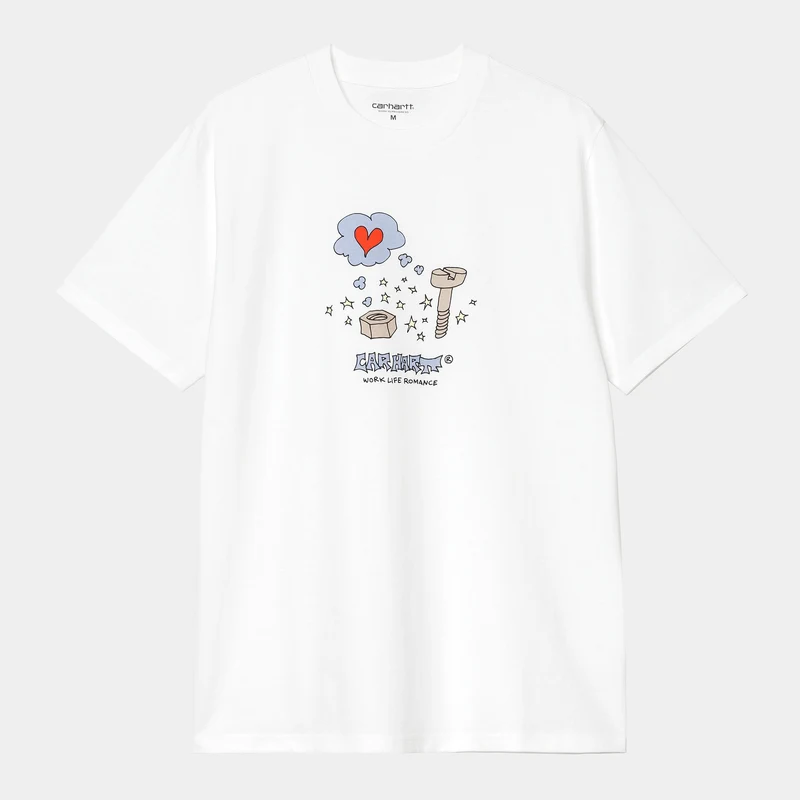 Carhartt WIP Herr T-shirt med romantik i arbetsliv | Vit